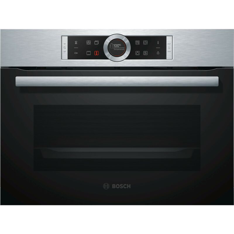 Horno Bosch Cbg633ns3 Cristal Negro Inox 45cm Multifuncion 10 Funciones 47l Display A+