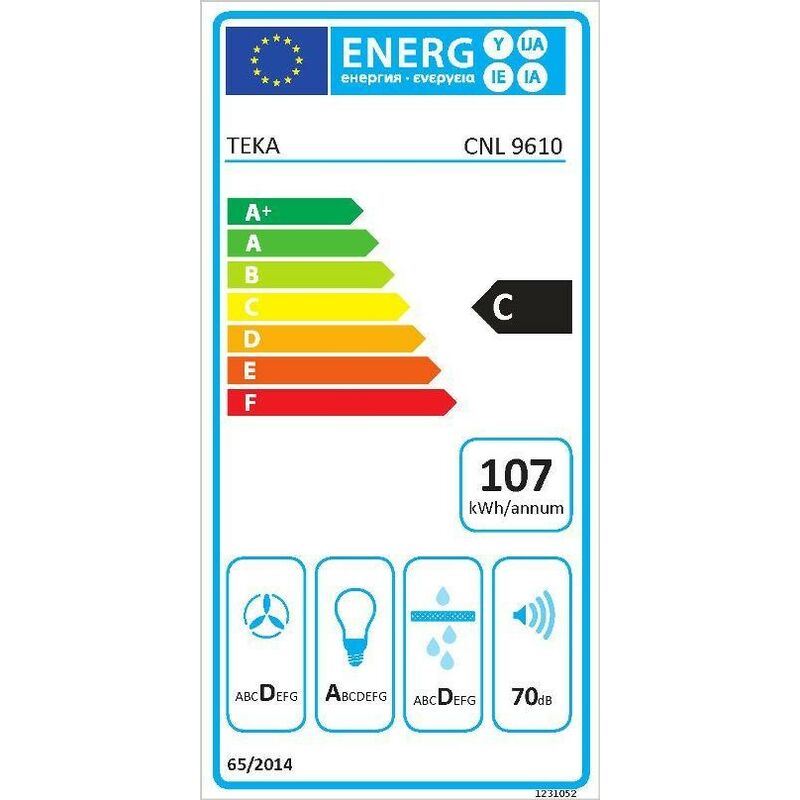 Campana Teka Cnl9610 Inox 90cms 694m3/h 60db 2 Velocidades Iluminacion Led 40436850