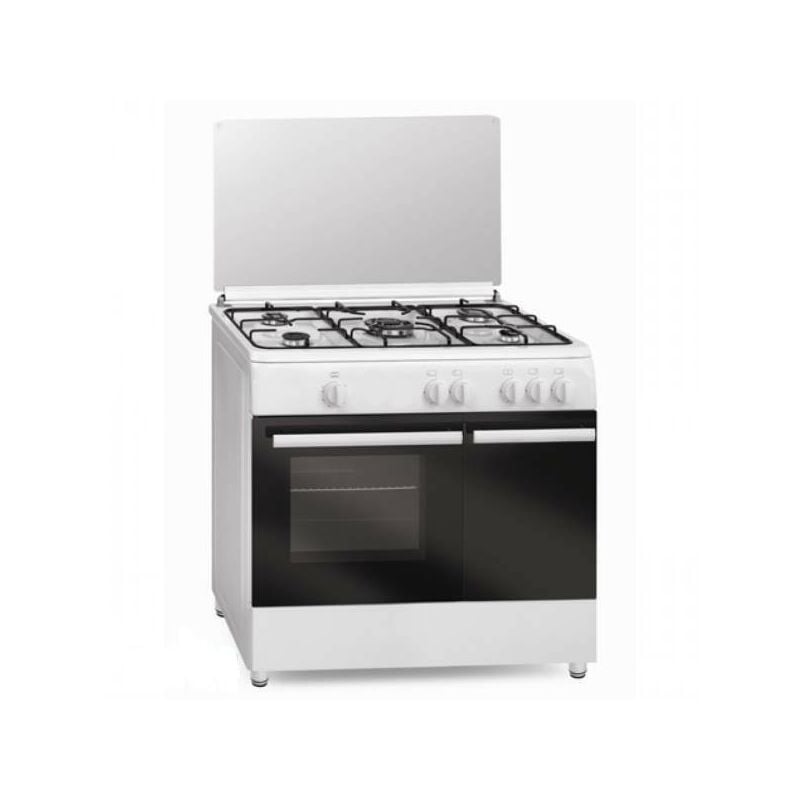 Cocina Vitrokitchen Cb96pbb Blanca 5 Fuegos + Horno 67l + Portabombona Gas Butano