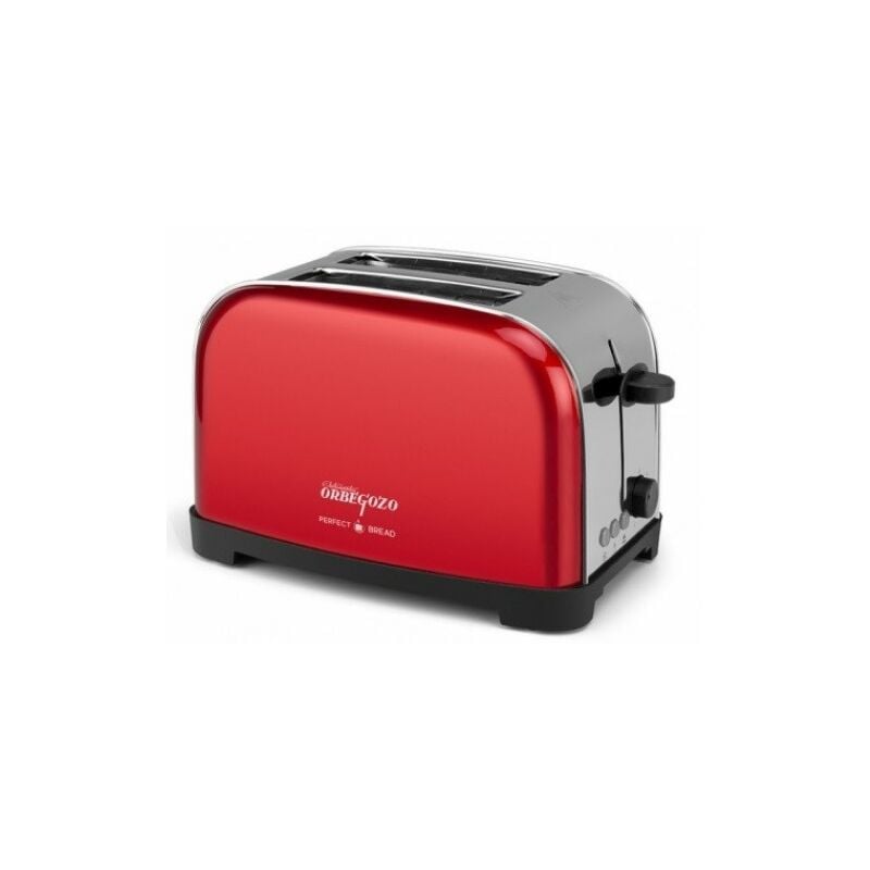 Tostador Orbegozo Tov5200 2 Ranuras 850w Rojo Vintage 3 Funciones 7 Niveles Bandeja Recogemigas