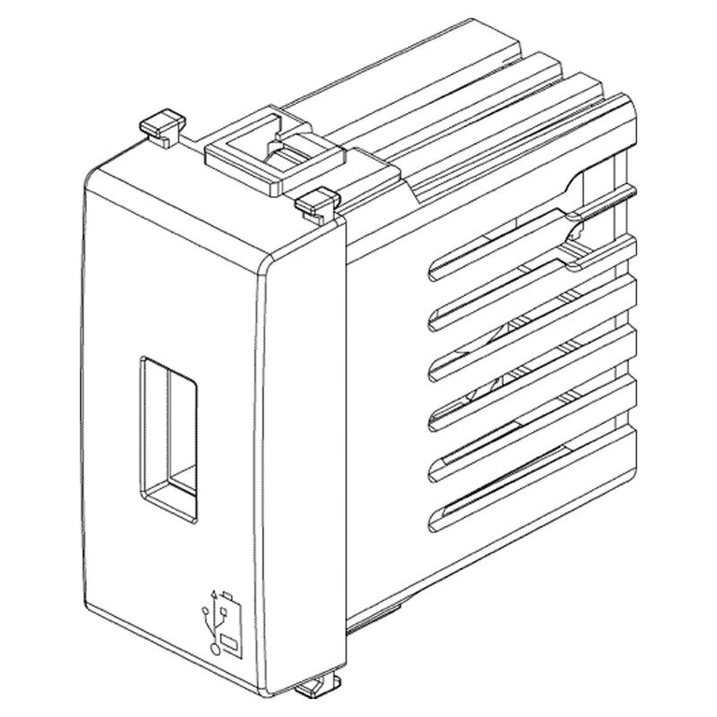 PRESA USB VIMAR PLANA ALIMENTAZIONE 5V 1,5A BIANCO 1M 14292 - Azeria