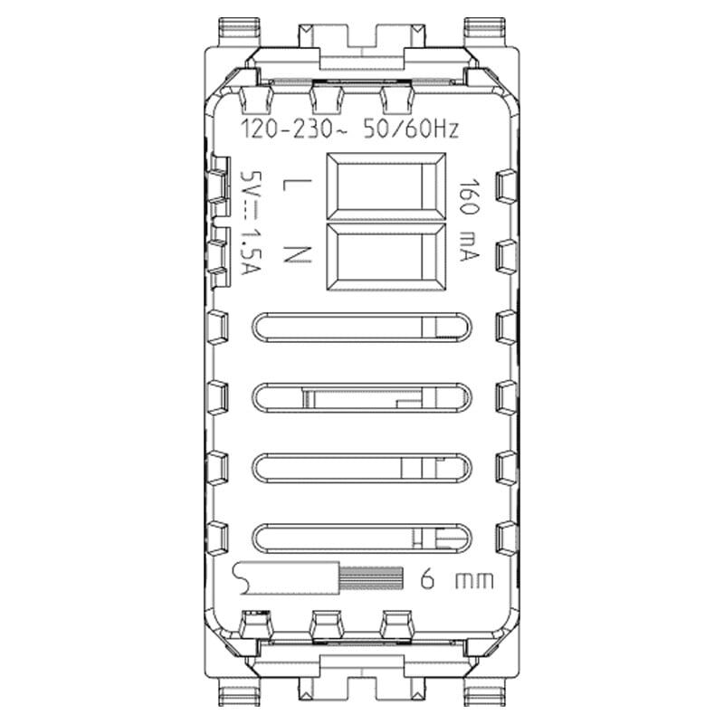 Presa USB Vimar Eikon 5V1,5A bianca 20292.B