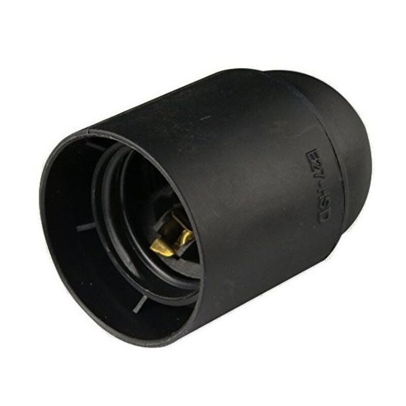 Portalampada liscio Master E27 nero 00503