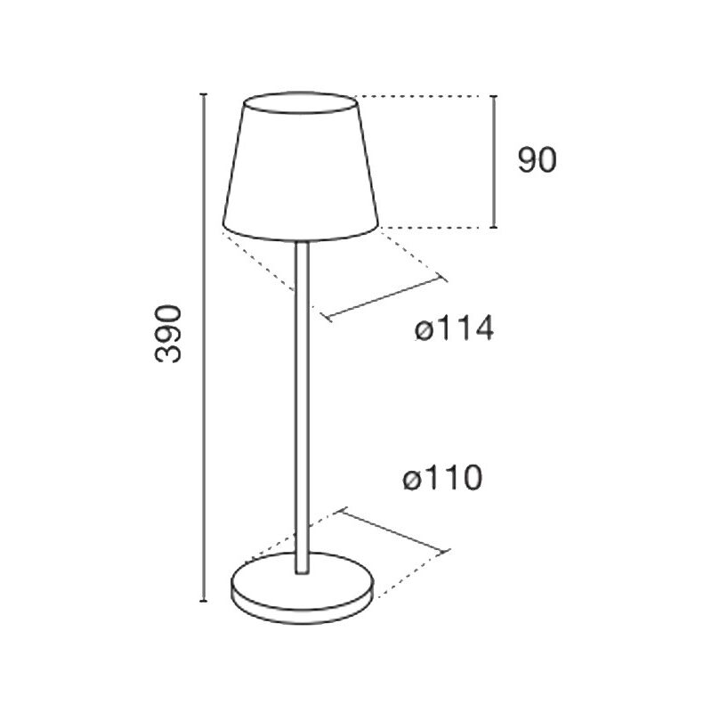 Lampada da Tavolo a batteria Century Lume Plus 2,2W 2700K Bianco LMPB-023827