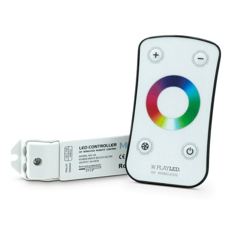 Centralina Controller RF 15A 3 canali per striscia led rgb faretto lampada  led wireless telecomando touch