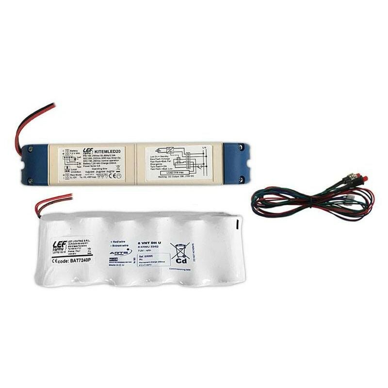 Kit Emergenza LEF per lampade LED 230Vac/dc 7-20W IP20 KITEMLED20