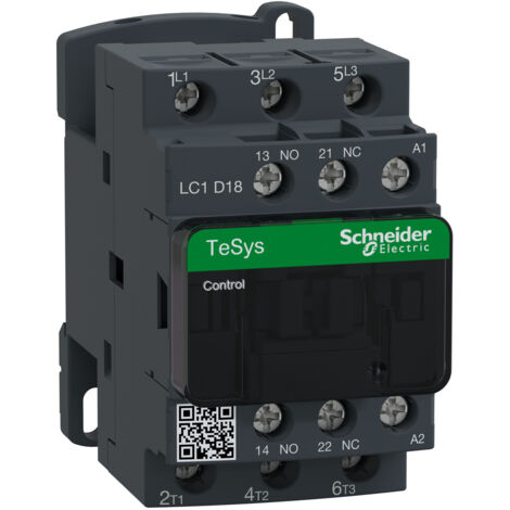 Contattore Per Applicazioni Motore TeSys LC1D 3 Poli AC3 440V 18 A 110 V AC