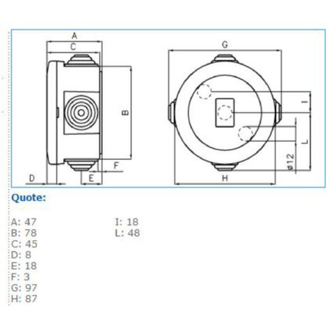 Cassetta di derivazione stagna IP55 05 VM CAS.PAR. 240X190X90