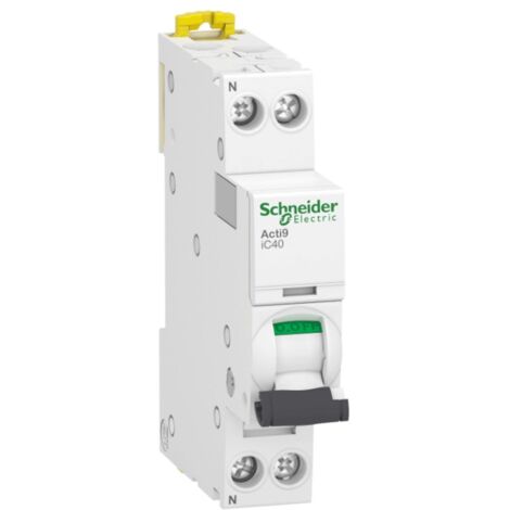 Magnetotermico Schneider Acti9 1P+N 20A 4,5KA C 1M IC40A A9P52620
