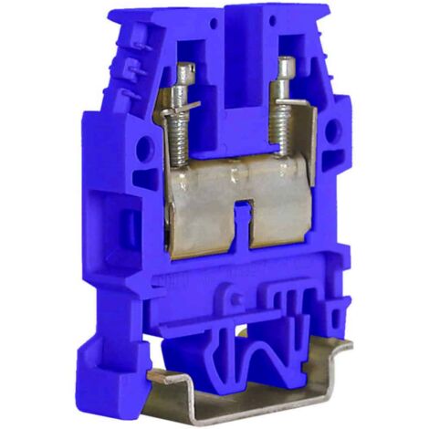 Morsetto passante standard Cabur 6mmq Blu CBX34