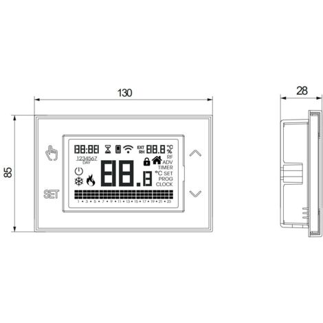 VEMER VE791200 AKUOS - Umidostato Igrostato Digitale Touch Screen da Parete, Alimentazione a Batterie, Bianco VEMER VE791200 AKUOS - Umidostato Igrostato Digitale Touch Screen da Parete, Alimentazione a Batterie, Bianco