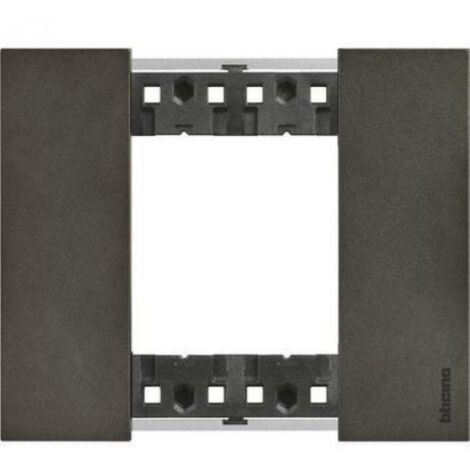 Placca Bticino Living Now 2 moduli colore Space KA4802NG