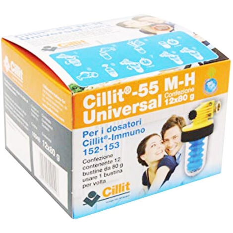 Cillit-55 M-H Universal Sali Polifosfati Contro Incrostazioni Confezione 12  x 80 g - Bianco (10048)