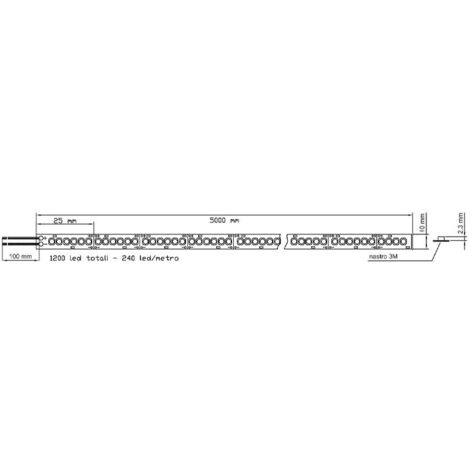 Strip Striscia LED Ledco 60W 4000K IP20 5 metri 24V