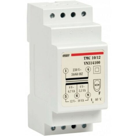 Trasformatore modulare Vemer TMC 10VA 230/4/8/12V 2 Moduli VN314100