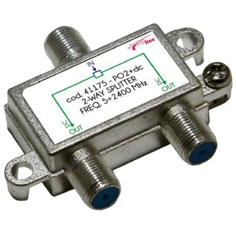 GBS Partitore Cavo Da Muro PTI/2 - 1 Entrata, 2 Uscite, Bianco, Per Interni