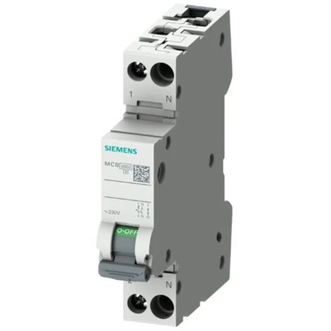 Interruttore magnetotermico Siemens 16A 1P+N 6KA curva C 1 modulo 5SL60167