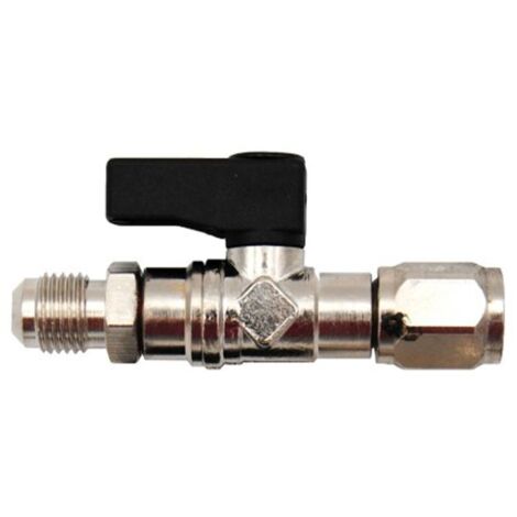 Rubinetto sinistrorso Tecnogas per gas R32 F 1/2 x 5/16 M 11635