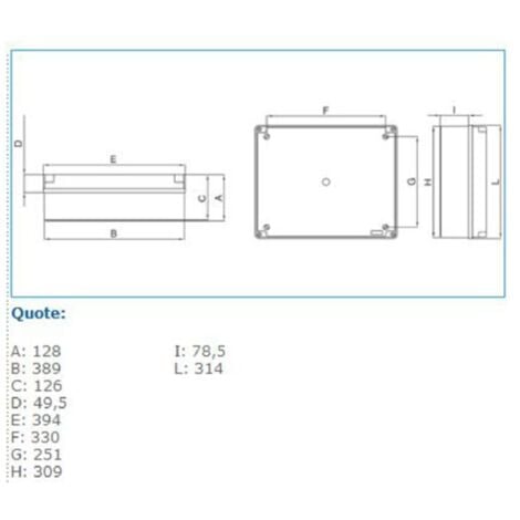 Cassetta di derivazione Bocchiotti stagna da parete 380X300X12 IP56 B04847