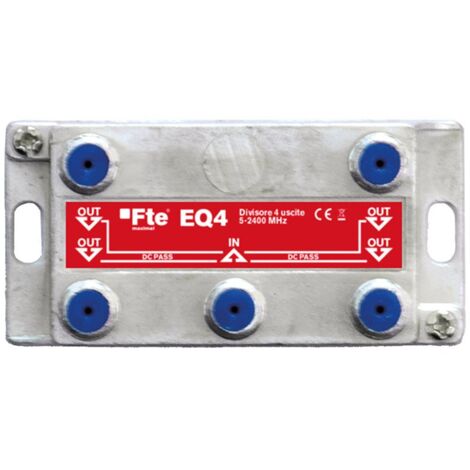 Divisore TV/SAT FTE a 4 Vie Classe A 5-2400 MHz Terrestre e Satellitare EQ4