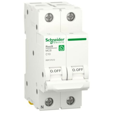 Interruttore magnetotermico Schneider 10A 1P+N 4,5KA C 2 moduli R9F37610