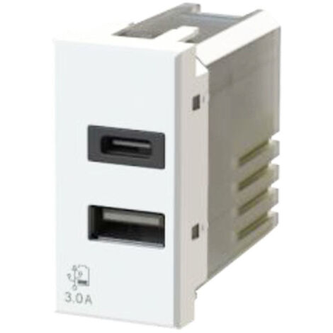 Presa USB 4Box 3.0A per serie Bticino Axolute bianco 4B.HC.USB.30
