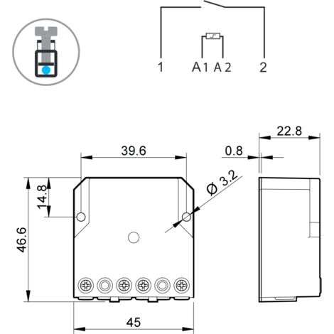Telerruptor/Relé Finder 260182300000 - Unipolar, 10A/250V AC, Bobina 230V, Para Instalaciones Eléctricas