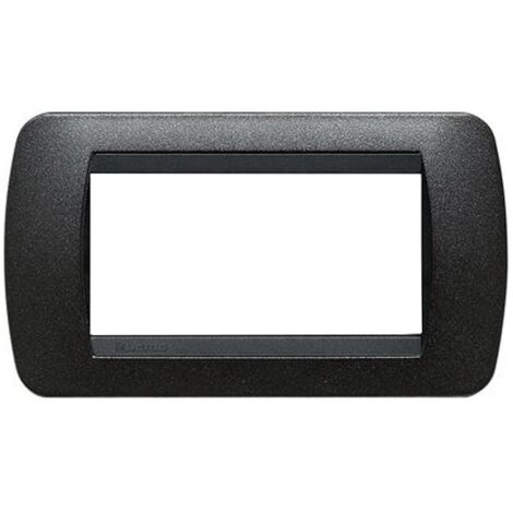 Bticino Living International placca 4 moduli grafite nero L4804GFN