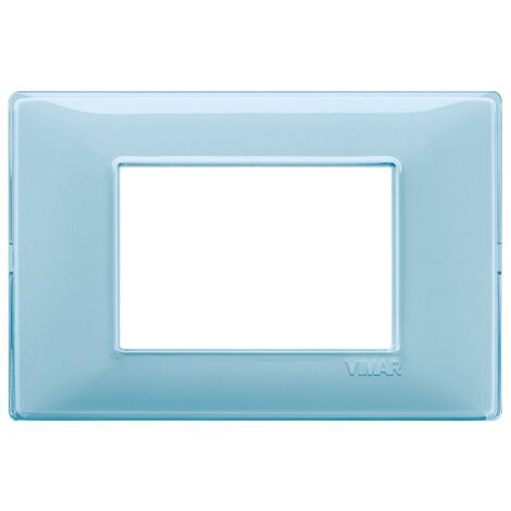 Vimar Plana placca 3 moduli colore acqua 14653.45