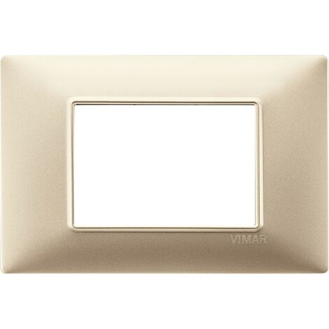 Vimar Plana placca 3 moduli colore Champagne opaco 14653.22