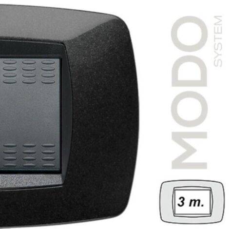 Master Modo placca 3 moduli nero 39TC203