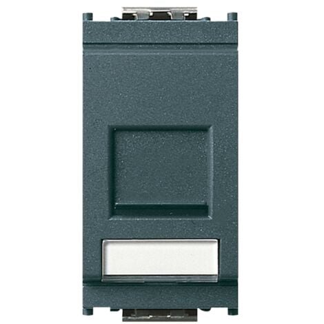 Presa RJ45 Vimar Netsafe Cat6 UTP - Per Rete, Grigio, Connettore Universale T568AB, Morsetti 110 - Foto 2