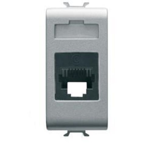Copricerchio Legrand Celiane 068538 Per Presa Telefonica 8 Contatti, Finitura Titanio. Confezione Da 10 Pezzi, Materiale Plastico, IP20. - 4