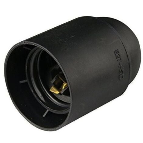 Portalampada liscio Master E27 nero 00503