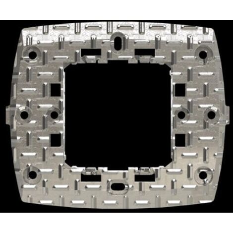 Supporto 2 moduli con viti scatola quadra abb chiara 2csk1602ch (1/3)
