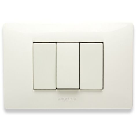 Placca 3 Posti Bianco Aspen Mix ( MASTER cod. 21MX103 )