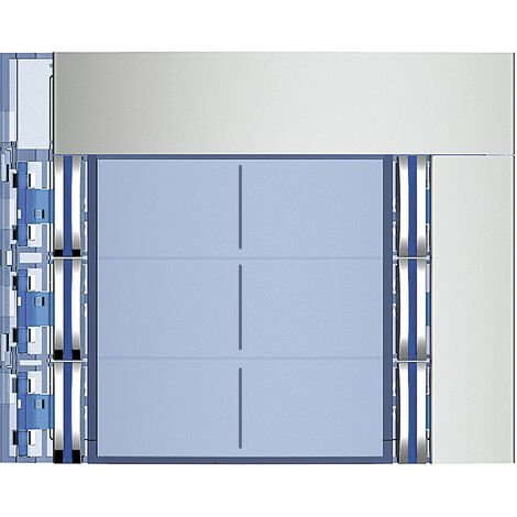 Bticino frontale 6 pulsanti su colonna doppia finitura Allmetal 352161