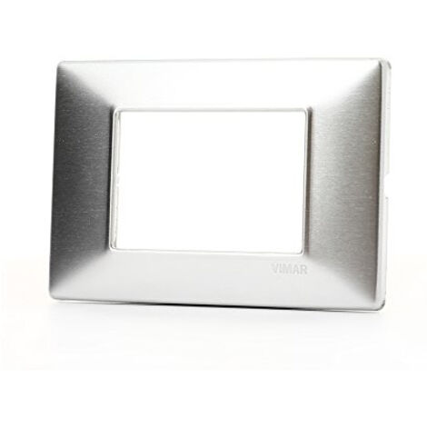 Vimar Plana placca 3 moduli colore argento metallizzato 14653.71