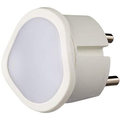 Bticino kit - adattatore spina standardd tedesca+crepuscolare dimmer colore bianco s3625da