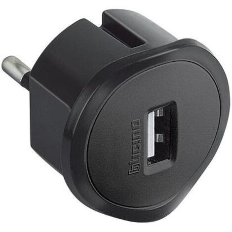 Adattatore Bticino presa USB 1,5A con spina tedesca antracite S3625GU