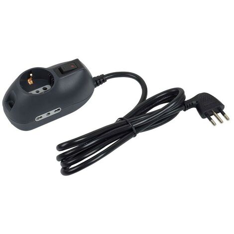 bticino 3693GB prolunghe e multiple 3 prese AC Nero