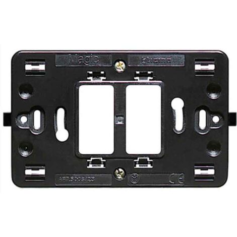 Supporto Bticino Magic 2 posti centrati per scatola tonda e quadra TIC500S/23