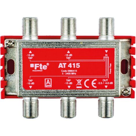 Derivatore TV FTE classe A terrestri e satellitari 1 uscita 4db e 4 uscite 15db
