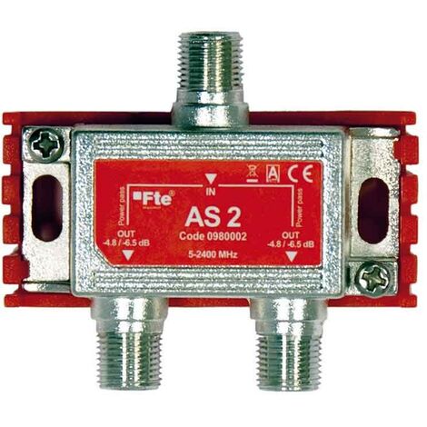 Divisore TV/SAT FTE a 2 Uscite Classe A 5-2400 MHz 4-6 dB AS2
