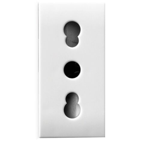 Presa elettrica bipasso 10/16A per serie civile Ave Banquise Sistema 45 45B06/15TS
