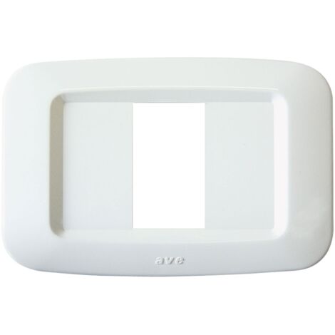 Placca in tecnopolimero Ave Banquise Sistema 45 1 Modulo Bianco lucido 45PY001BB