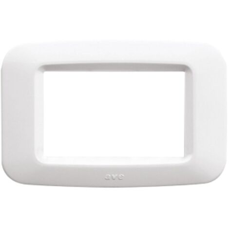 Placca in tecnopolimero Ave Banquise Sistema 45 3 Moduli Bianco lucido 45PY03BB