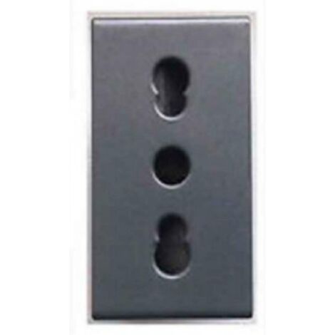Ave presa standard francese 10/16a noir alveoli schermati 2p&43t