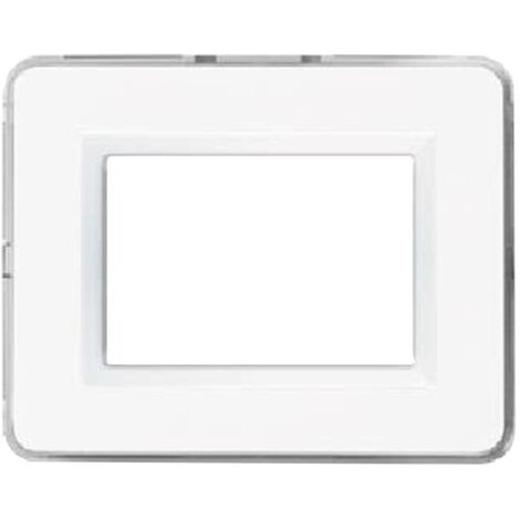 Placca Ave Personal Sistema 44 tecnopolimero 3 moduli bianco 44P03B