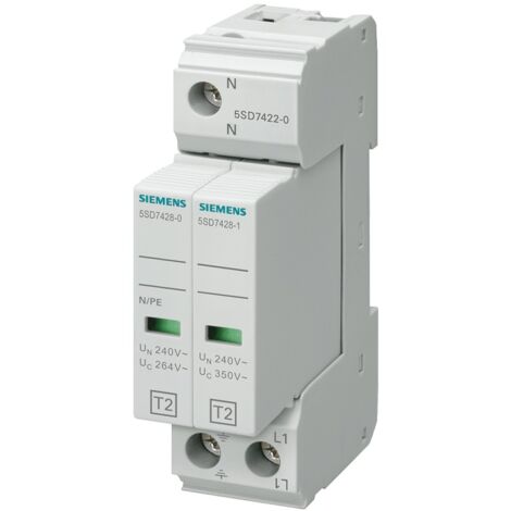 Scaricatore Siemens bipolare SPD 2P 40kA classe 2 5SD74220